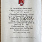 Urkunde, Ehrenurkunde, Kalligraphie