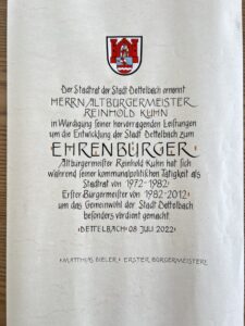 Urkunde, Ehrenurkunde, Kalligraphie